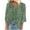 Green, variant on Srogem 3/4 Length Sleeve Womens Tops Summer V-Neck Blouses Spring Tunic T-Shirts Dressy Casual T-Shirts