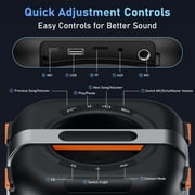 JYX Bluetooth Speaker, Dual 6.5 Subwoofer Portable Party Speaker System for Outdoor, Deep Bass Party Box with Led Lights, T27-T