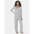 thumbnail image 2 of No Boundaries Pointelle Sleep Pants, 31'' Inseam, Women’s XS-XXL, 2 of 5