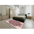thumbnail image 5 of Ahgly Company Machine Washable Indoor Rectangle Transitional Pink Area Rugs, 2' x 5', 5 of 7