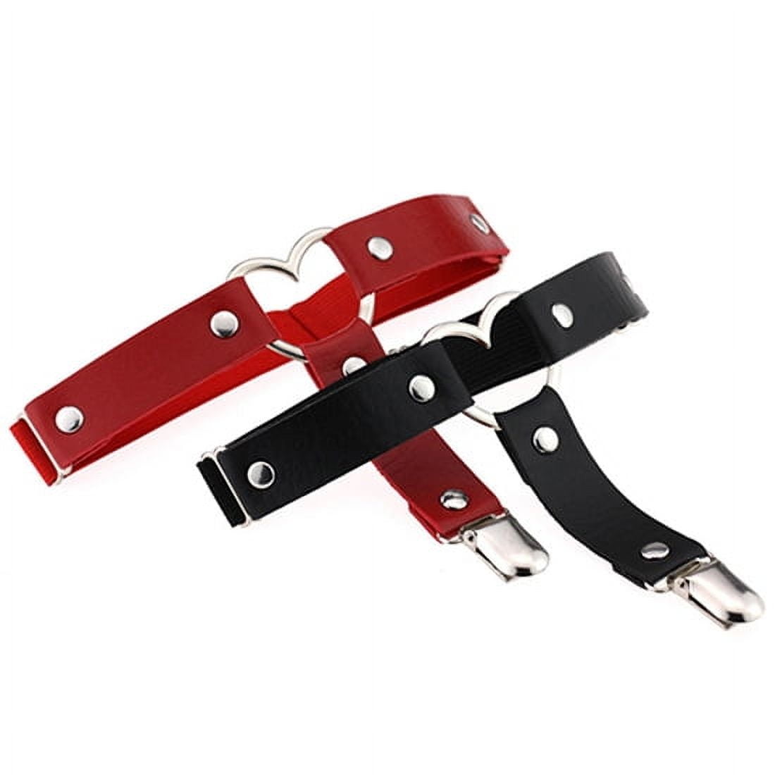 Walbest 1 Pair Women Gothic Heart Sexy Garter Belts Leg Ring Leg Elastic  Punk Rock Anti-Slip Harness Garter Belts, Adjustable Tight Suspender with  Metal Clips - Walmart.com
