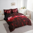 thumbnail image 4 of Feelyou 3D Game Console Bedding Comforter Set 7 Pieces for Boys, Modern Video Gaming Lover Full Bedding Set, Red Square Honeycomb Reversible Fitted Sheet Flat Sheet, Luxury Bedroom Decor, 4 of 9