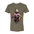 thumbnail image 2 of Wild Bobby Marilyn Monroe Watercolor Love Pop Culture Men Premium Tri Blend Tee, Military Green, Large, 2 of 5
