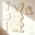 thumbnail image 2 of Lindo conejito de Pascua, calcomanía de pared de madera, decoración de pared para habitación de niños, aula, sala de estar, sala de juegos, dormitorio, 2 of 8