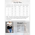 thumbnail image 2 of Asyoly Women Winter Knit Sweater Long Sleeve Crewneck Color Block Lightweight Pullover Casual Loose Jumper Tops, 2 of 6