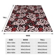 thumbnail image 3 of Salouo Snake And Rose Print Bed Blankets,Flannel Blanket Comfortable Air Conditioning Blanket Lightweight Blanket for Sofa Bed Travel & Couch -80"x60", 3 of 8