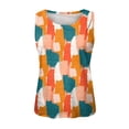 thumbnail image 4 of Cathalem Chemises Décontractées à Manches Courtes pour Femmes, Col Rond, Mode Été, Basique, Orange m, 4 of 4