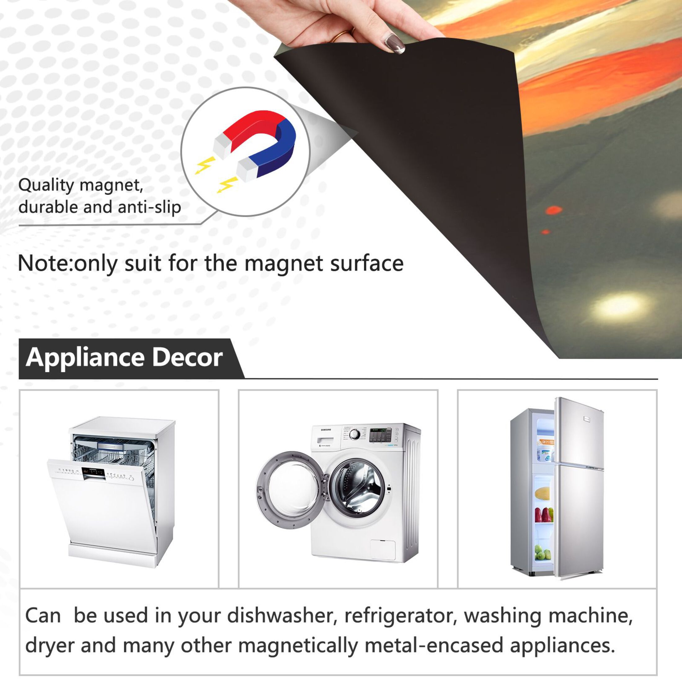 Dishwasher Magnetic Sticker 23x26 Inch Refrigerator Magnetic Sticker Washing Machine Magnetic Sticker Kitchen Panel Magnetic Sticker Home Decor Adorable Scarf Rabbit