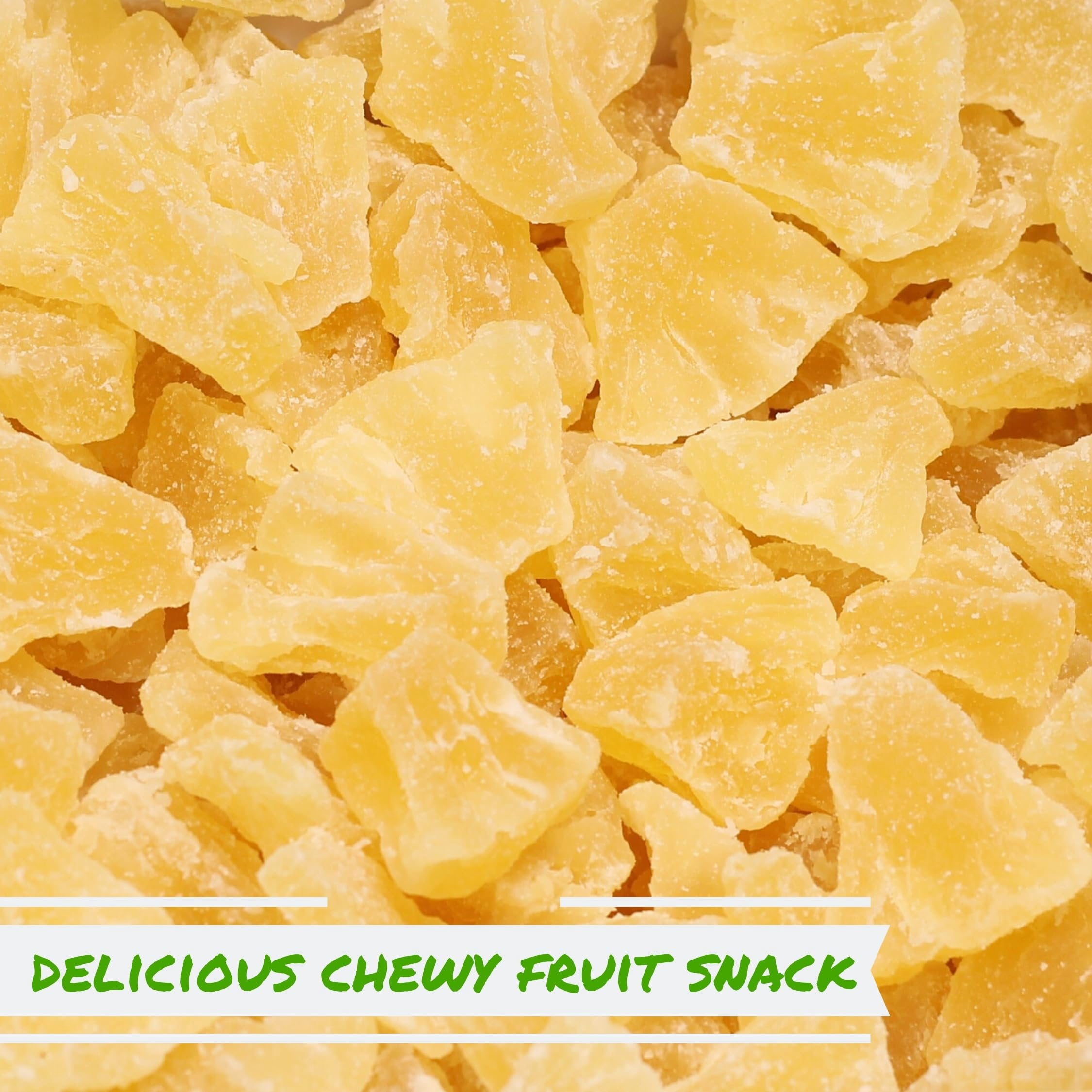Delicious Dried Pineapple Chunks by It's Delish - 2.5 Lbs Reusable Jumbo Container  Lightly Sweetened Candied Fruit, Low Sugar, Vegan & Kosher Dry Fruit Snacks