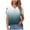 Mint Green, variant on Ruimatai Women's V-Neck Short Sleeve Blouse Casual Button Down Ombre Print Top Comfortable Summer Fashion T-Shirt