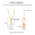 thumbnail image 6 of Rosec Jewels Solitaire Lab Diamond Necklace Circle 6 mm - 1 Ct - EF-VS Quality - Ready to Gift, 10K Yellow Gold, 6 of 7