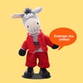 thumbnail image 3 of Juguete de peluche de burro electrónico, muñeca con música y baile, educación temprana para , lindos juguetes de peluche rojo SM SunniMix juguetes de burro bailando, 3 of 8