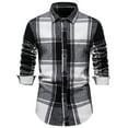 thumbnail image 2 of DDAPJ pyju Mens Slim Fit Plaid Shirts Clearance Sales,Wrinkle-Free Long Sleeve Dress Shirt Slim Fit Casual Button Down Flannel Shirts Western Cowboy Checkered Work Shirt, 2 of 10