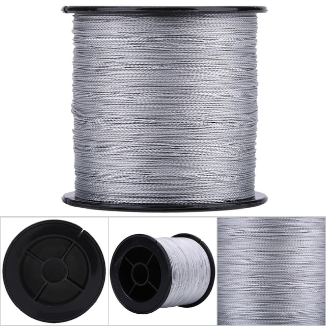 1 Pce Corde de Pêche Tressée 300m PE 4 Brins Super Fortes Multi Filaments Gris