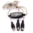 thumbnail image 3 of Greeniant Cable USB de entrada-salida a Cable de interfaz MIDI, convertidor de PC a teclado de música, cable Plug-Play con luz indicadora LED Accesorios para instrumentos musicales Greeniant OD023693-00, 3 of 6