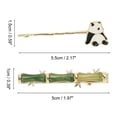 thumbnail image 4 of Unique Bargains 1 Pair Bobby Pin Animal Hair Clips Dark Green Black White, 4 of 5