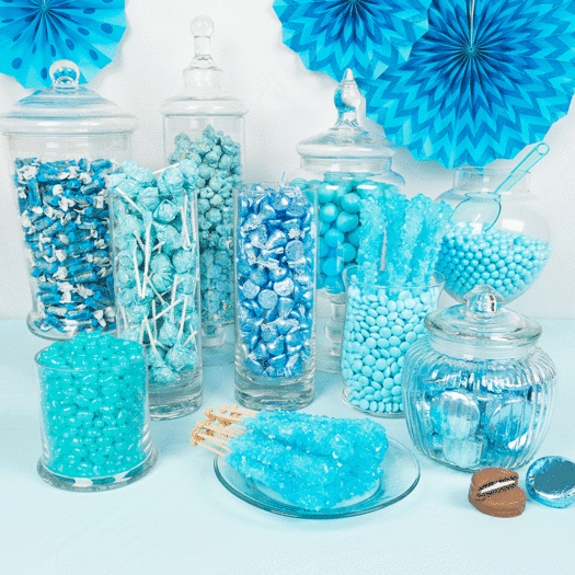 Premium Light blue Candy Buffet - (15+ Pounds) Includes Hershey's ...