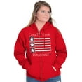 thumbnail image 3 of Count Your Blessings Cute Americana Zip Hoodie Sweatshirt Women Brisco Brands X, 3 of 6