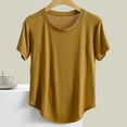 thumbnail image 1 of SDNall Blouse Femme Unie Décontractée Mode Col Rond Régulière Sans Manches Vêtements de Nuit Hauts, 1 of 9