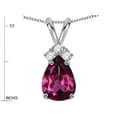 thumbnail image 3 of Star K� Pear Shape 8x6mm Genuine Rhodolite Rabbit Ear Pendant Necklace, 3 of 9