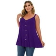 thumbnail image 2 of LARACE Plus Size Tank Tops for Women Casual Blouse Workout Tank Tops Sleeveless Loose Summer DarkPurple_2X, 2 of 7