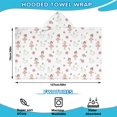 thumbnail image 2 of White Ballerina Swan Pattern Hooded Bath Towel，50"x30" for Ages 3 To 12 Kids, Quick Dry Lightweight Soft Microfiber Hood Beach Towel Cover Up for Kids, 2 of 7