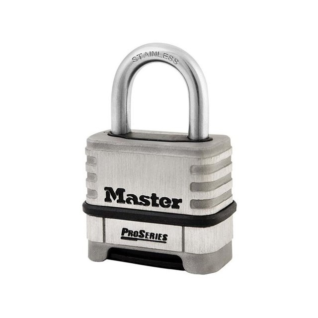Master Lock Proseries Cadenas en Acier Inoxydable à 4 Chiffres 57 mm