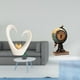 thumbnail image 2 of Figura de escritorio,Decoración de escritorio con forma de corazón para oficina o hogar,Figura de escritorio,Reloj de mesa con figura de globo terráqueo,decoración para oficina y, 2 of 8