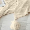 thumbnail image 5 of Throw Blanket Knitted Office Blanket,Soft Woolen Throw,Cozy Conditioning Nap Blanket,Lightweight Travel Blanket,Modern Home Decor,Tassel Design Holiday Gifts, 5 of 8