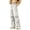 White, variant on Women's Water Resistant Hiking Pants, Fleece Lined Cargo Pants for Women, High Waisted Baggy Parachute Trousers, Wide Leg Climbing Pants with Multi Pockets for Winter Outdoor and Street Black