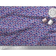 thumbnail image 2 of Soimoi Satin Silk Fabric Leaves & Poppy Floral Print Fabric by Yard 42 Inch Wide, 2 of 6