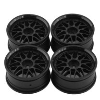 4PCS 1.9Inch Plastic 52MM Wheel Hub Rim for RC Car 1/10 On-Road Drift RedCat ,Black,4 x RC Car Wheel Hub Rim,Black