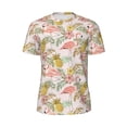 thumbnail image 5 of Wukai Tropical Flamingo Pineapple Print Men's Short-Sleeved Mesh T-Shirt,Quick-Dry Short Sleeve Workout T-Shirt-Medium, 5 of 8