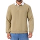 thumbnail image 1 of INSPIRAR CHIC Sudadera de Polo de Manga Larga con Cuello Contrastante para Hombre 2XL Caqui, 1 of 6