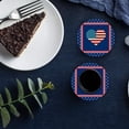 thumbnail image 6 of FMSHPON Independence Day American Flag Set of 8 Round Coaster for Drinks, Absorbent Ceramic Stone Coasters Cup Mat with Cork Base for Home Kitchen Room Coffee Table Bar Decor, 6 of 6