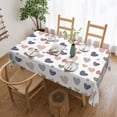 thumbnail image 2 of DouZhe Rectangular Tablecloth, Cute Doodle Style Hearts Table Cloth for Kitchen Dinning Tabletop, 72" x 54" Waterproof Polyester Table Cover, 2 of 8