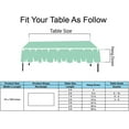 thumbnail image 5 of Fresh Mint Plastic Tablecloths 3 Pack Disposable Table Covers 54 x 108 Inch Shower Party Tablecovers PEVA Vinyl Table Cloths for Rectangle Tables up to 8 ft and Picnic BBQ Birthday Wedding Banquet, 5 of 7