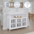 thumbnail image 5 of Convenience Concepts Big Sur Deluxe 55 inch TV Stand with Storage Cabinets and Shelf, White, 5 of 10