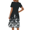 thumbnail image 4 of Fantaslook Summer Short Sleeve Midi Dresses for Women Casual Floral T Shirt Dresses Flowy Beach Sundress with Pockets, 4 of 8