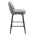 thumbnail image 2 of Cterwk 360 Degree Swivel Barstools with Metal Legs, 25.6" Seat Height Linen Bar Stools for Kitchen Island, Set of 2, Light Gray, 2 of 10