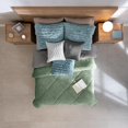thumbnail image 3 of Ultra-Soft Full/Queen Size Sherpa Blanket, Cozy and Warm Double-Sided Grey and Sage Green Plush Blanket, Jade, 79" x 88", Machine Washable, 3 of 8