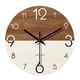 thumbnail image 3 of Reloj de pared, reloj decorativo, madera minimalista, 30 cm, adorno único de arte de pared Color madera oscura blanca., 3 of 9