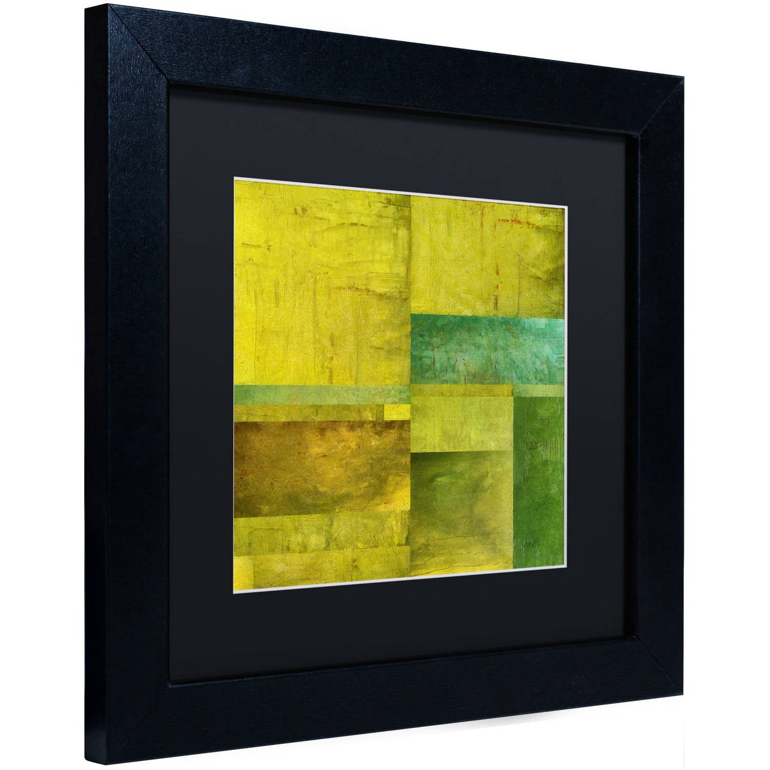 Trademark Fine Art "Essence of Green" Canvas Art by Michelle Calkins, Black Matte, Black Frame