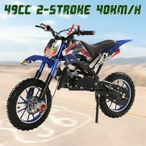 49cc Mini Dirt Bike for Kids, 2-Stroke Gas Power Off-Road Motorcycle with 10-Inch Tires Front & Rear Disc Brakes Shock Absorbing Soft Seat Cushion, Mini Motocross Motorcycle Dirtbike 40 KM/H