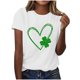 thumbnail image 1 of Mujeres Manga Corta de Verano Tops Impreso Sudadera Casual, Cuello Redondo Blusa Ligera para la Primavera Y el Verano, 1 of 4
