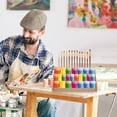 thumbnail image 6 of LEORX Model Paint Organizers and Storage Ink Bottle Rack Wood Beige 1Pcs, 6 of 8
