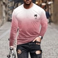 thumbnail image 2 of Mens Long Sleeve Tee Shirts White Clearance Items Casual Round Neck Pullover Short Sleeve Tops, 2 of 5