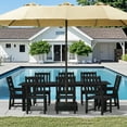 thumbnail image 6 of Tioline 9-Piece HDPE Patio Outdoor Dining Set,with a table and chairs,Black, 6 of 6