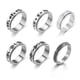 thumbnail image 2 of Anillos Giratorios De Acero Inoxidable De 6 Uds Para Mujeres Y Hombres, Anillos Para Dedos, Luna, Estrella, Dama, Meditación, Preocupación, Anillos Para Aliviar El Estrés Yuarrent AP006628-00, 2 of 6