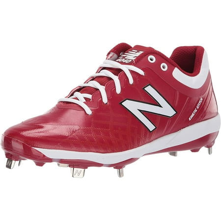 New Balance Men s 4040 V5 Metal Baseball Shoe Maroon White 6.5 W